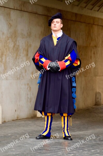 Swiss Guard Vatican Soldier Male Free Photos