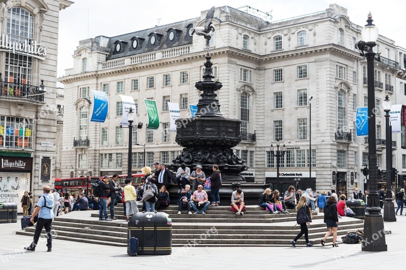 London Piccadilly Circus Soho People United Kingdom