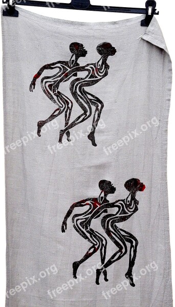 African Scarf Canvas Printed Pattern