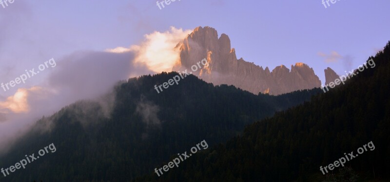 Dolomites Sassolungo Rock Mountain Italy