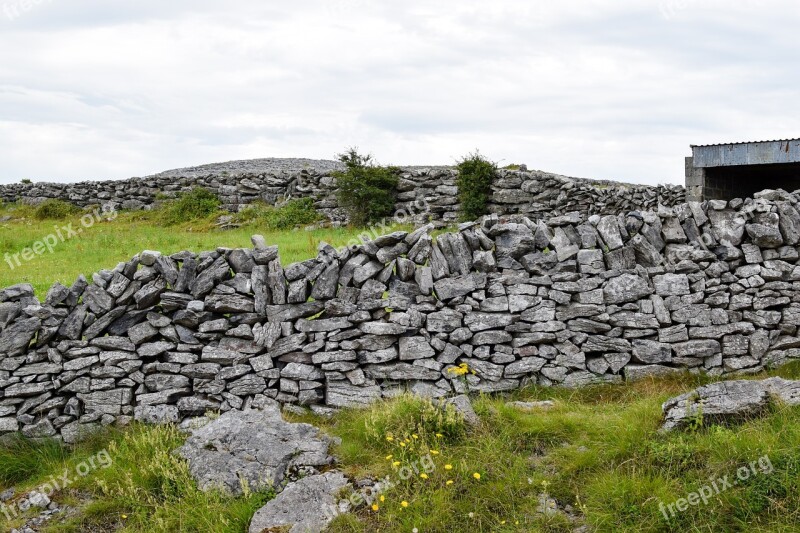 Stone Wall Wall Hage Ireland Free Photos