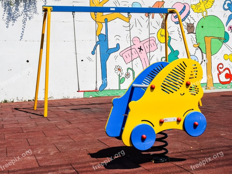 Playground Car Swing Kindergarten Kids Playground