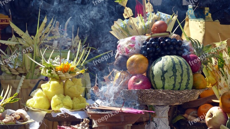 Fruit Offering God Bali Sacred