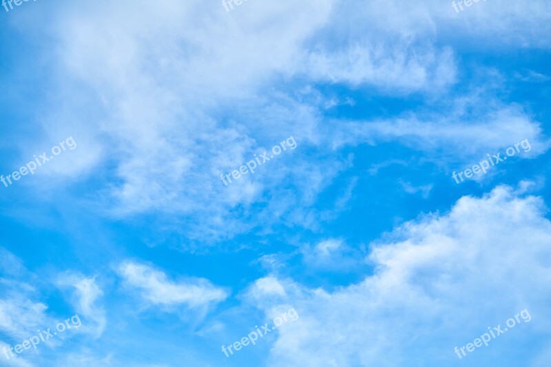 Blue Cloud Clouds White Summer