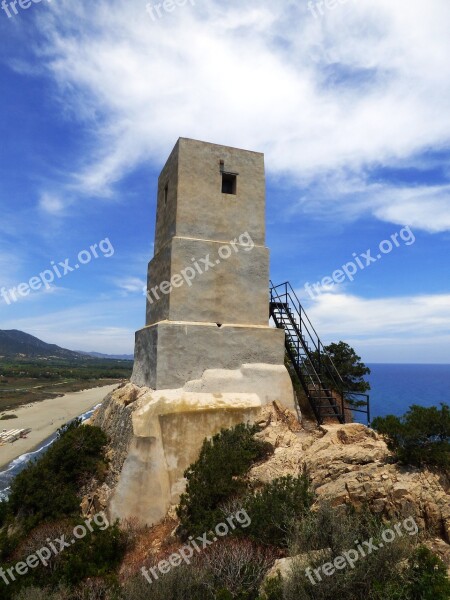 Sardinia Tower Torre Delle Saline Torre Salinas High