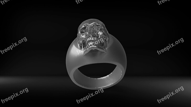 Ring Silver Skull And Crossbones Finger Ring Silver Jewelry