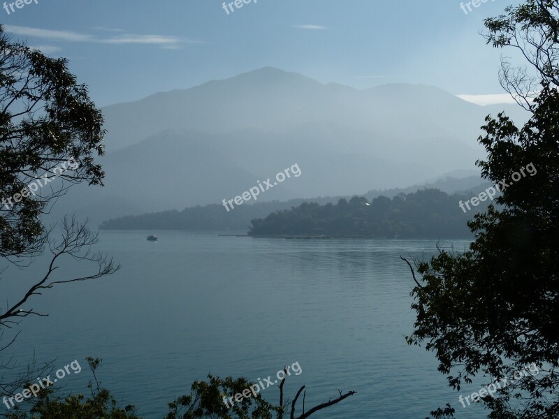 Taiwan Asia Sun Moon Lake Lake Haze