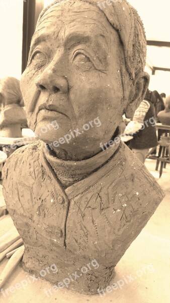 Art Sculpture Clay Sculpture Old People Free Photos