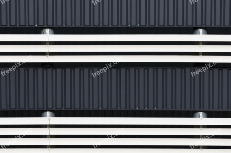 Background Facade Metal Industrial Notched