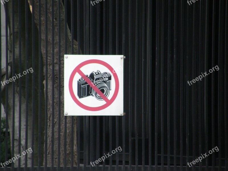 Sign No Photography Red Forbidden