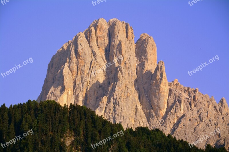 Dolomites Mountains Italy Sassolungo Sky