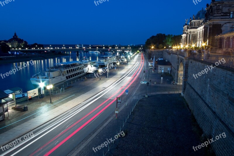 Blue Hour Dresden Mood Sky Abendstimmung