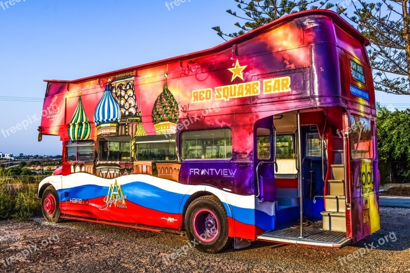 Bus Double-decker Bus Colorful Transportation Vehicle