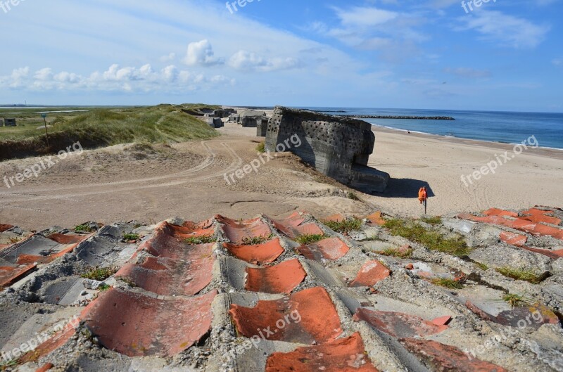 Denmark Beach North Sea Bunker Atlantic Wall