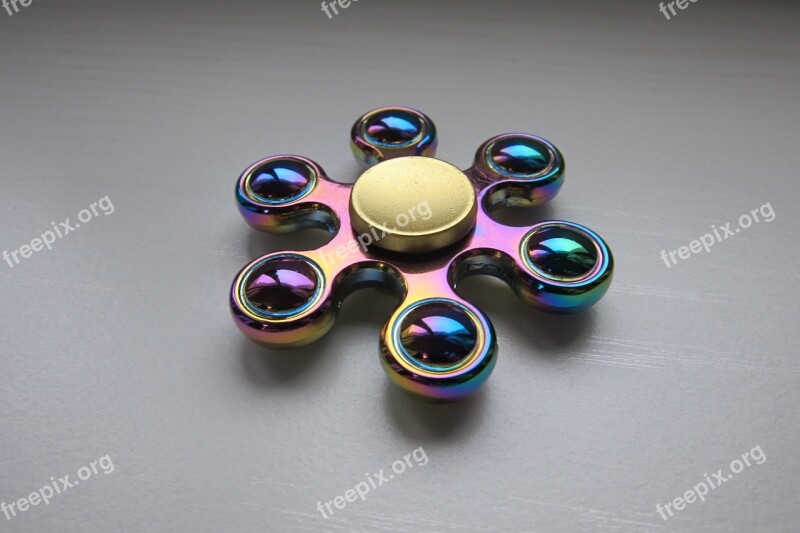 Fidget Spinner Rainbow Color Game Spin Toy