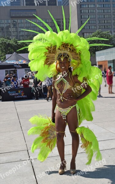 Toronto Caribbean Festival 2017 Caribana Caribbean Feathers Woman