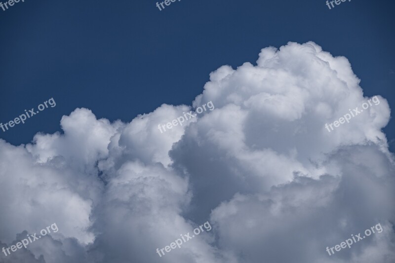 Clouds Sky Cumulus Fleecy Fluffy