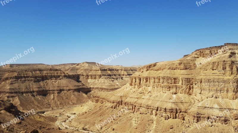 Desert Mountain Dust Negev Israel