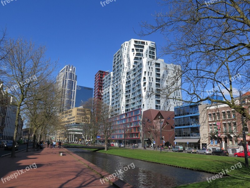 Rotterdam Cityscape City High-rise Building Architecture