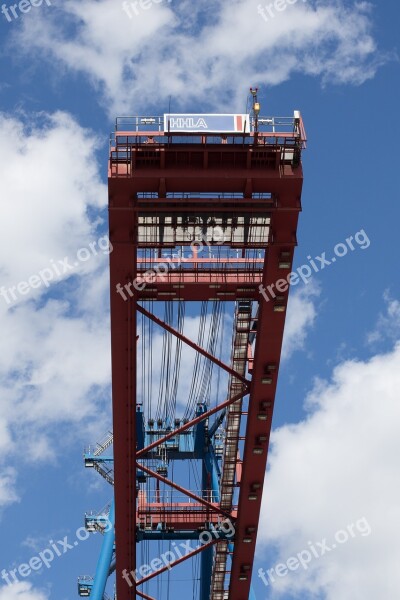 Container Gantry Crane Hamburg Port Container Platform Harbour Cranes