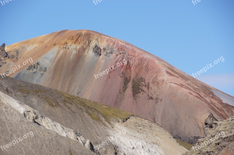 Iceland Landmannalaugar Mountain Color Free Photos