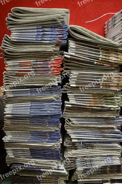 Newspapers Reading Paper Sings Ink Free Photos