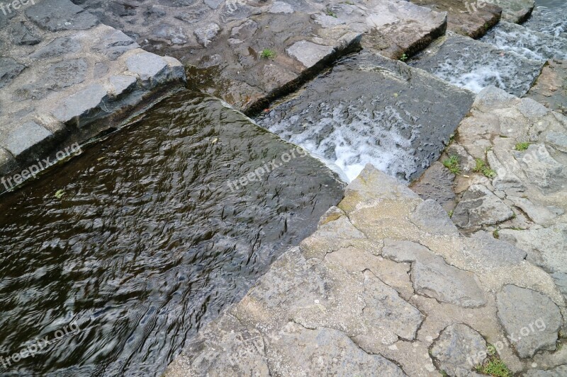 Waterfall Water Small Waterfall Stones Free Photos