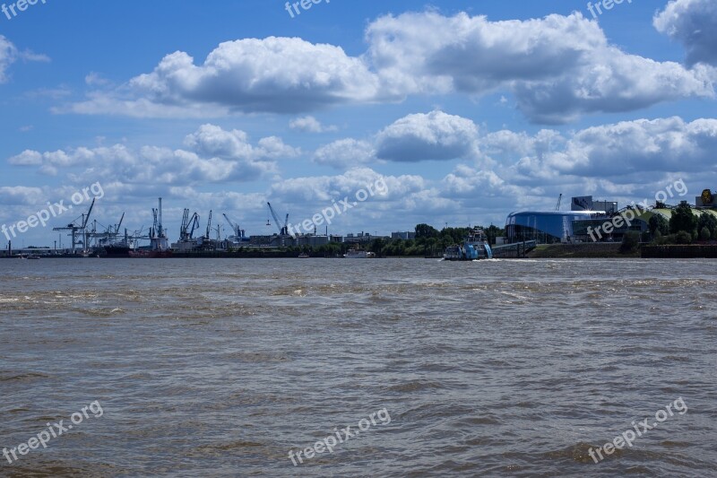 Hamburg Port Elbe Water Port Of Hamburg