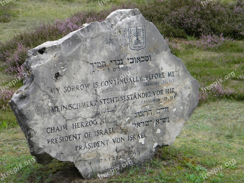 Stone Jewish Bergen-belsen Memorial Germany