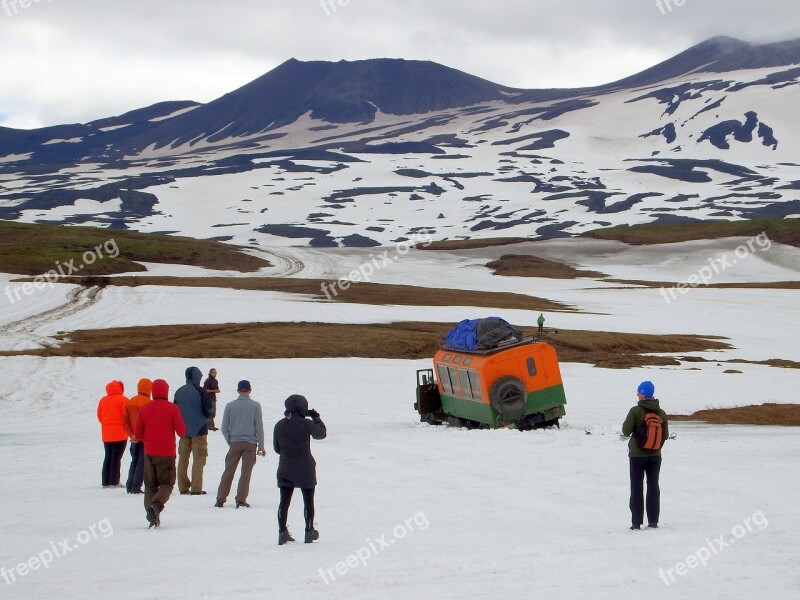 Tourists Group Mountains Journey Accident