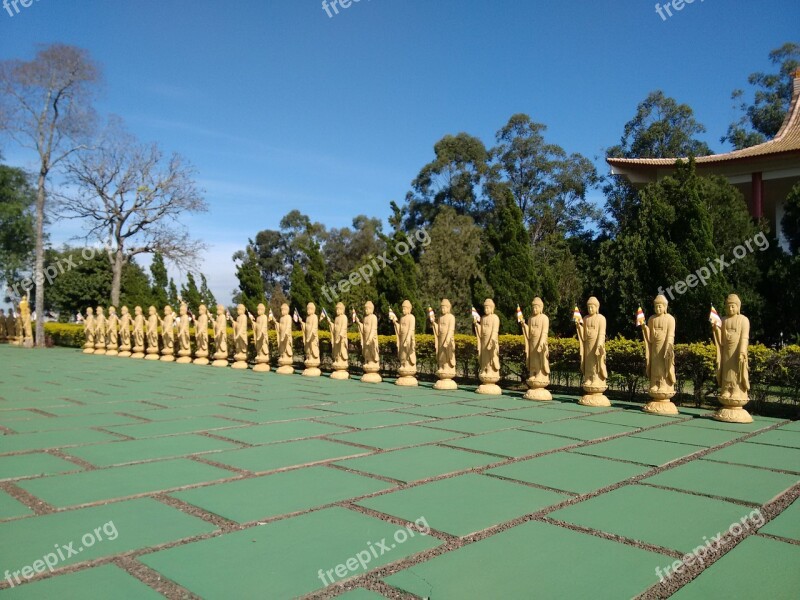 Buddhist Temple Sculpture Brazil Free Photos