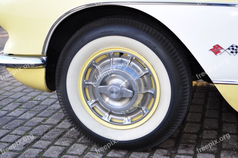 Classic Car Wheel Vehicle Auto Vintage