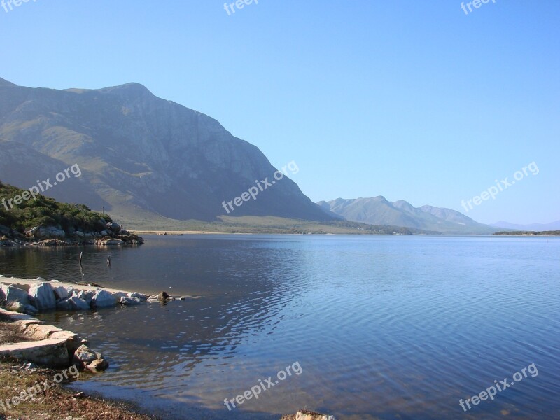 South Africa Western Cape Stanford Lagoon Mountains