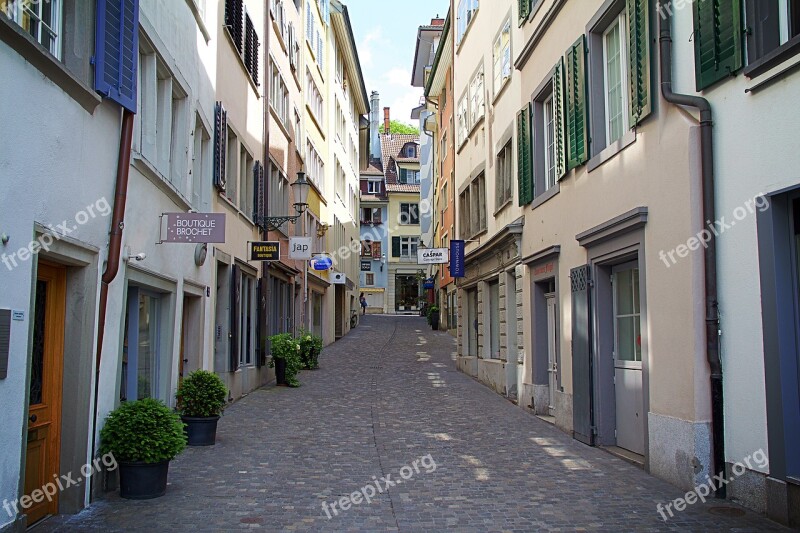 Zurich Switzerland Alley Historic Center Architecture