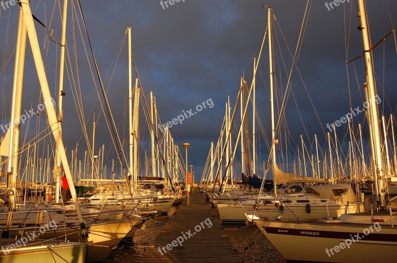 Heiligenhafen Steg 7 Sonnenuntergang Unwetter Free Photos