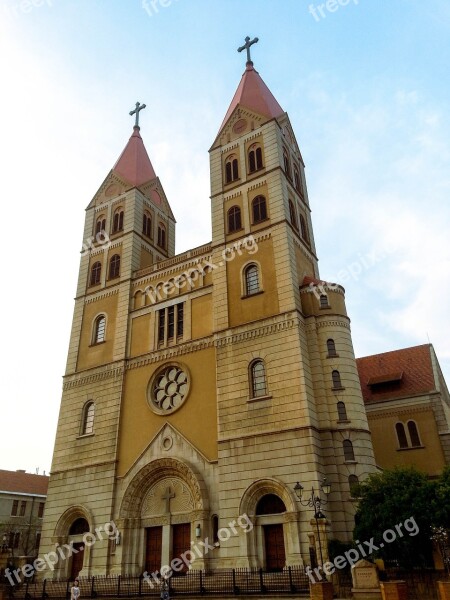 Qingdao Building Blue Sky Free Photos