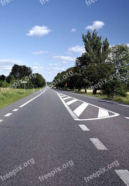 Street Asphalt Route Far Away The Horizon