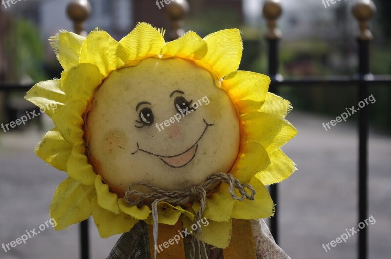 Garden Summer Sunflower Yellow Scarecrow