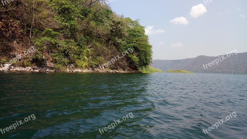 Lake Island Water Coatepeque El Salvador