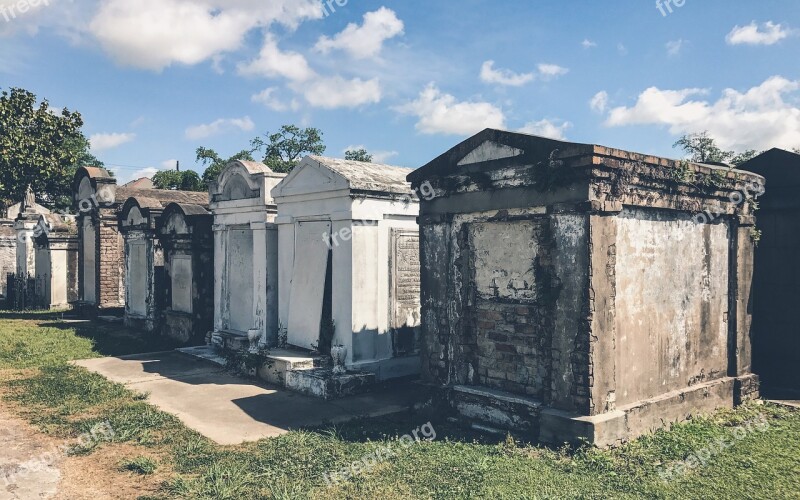 New Orleans Cemetery Outdoor Graveyard Burial Vaults