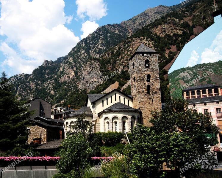 Church Andorra Andorra La Vella Pyrenees Architecture