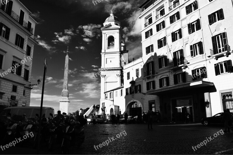 Rome Roma Black White City Italy