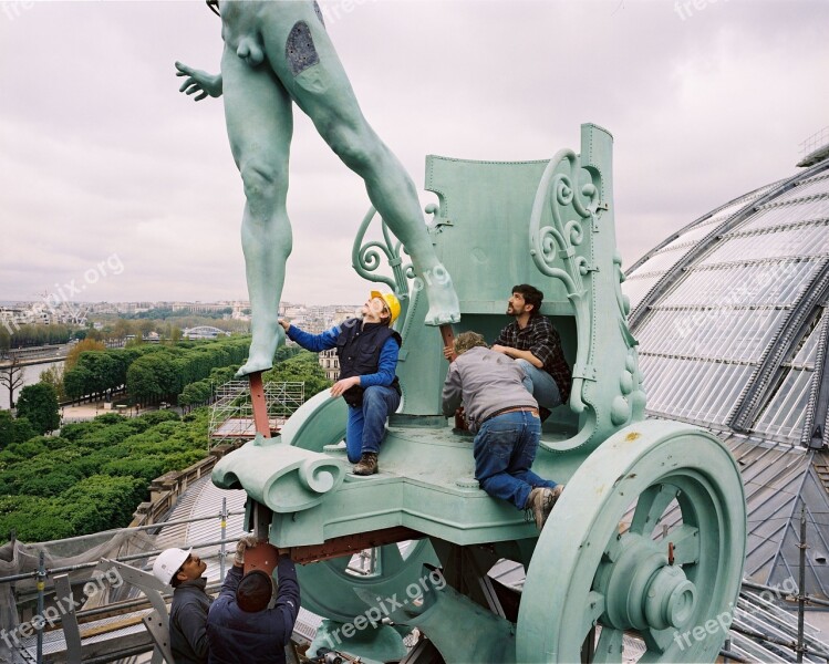 Sculpture Roof Of Paris Quadriga Free Photos