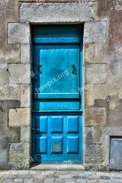 Door Blue Old Pierre Entry