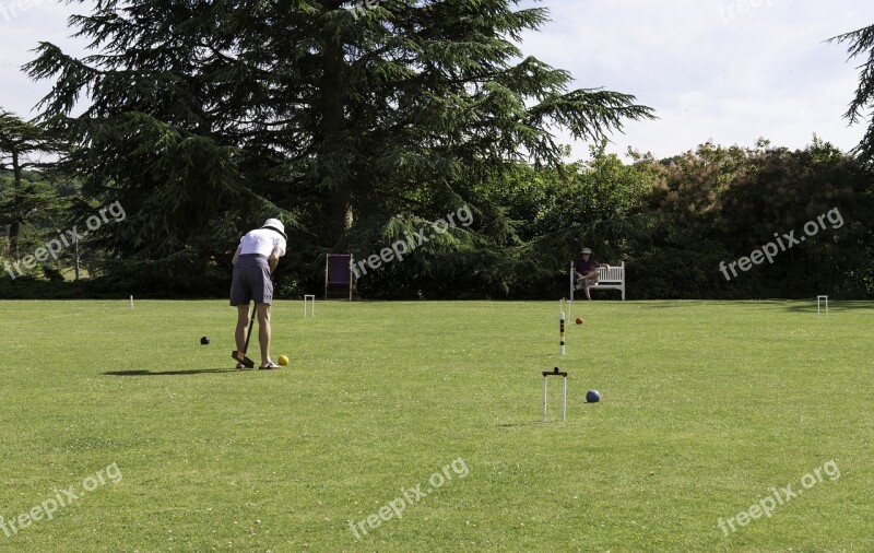 Croquet Player Lawn Mallet Ball