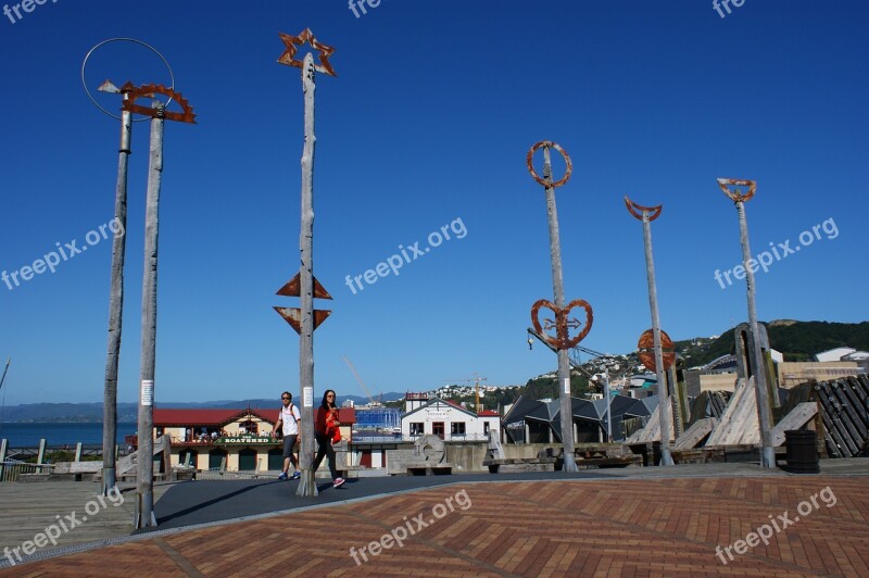 New Zealand Wellington Waterfront Walk Free Photos