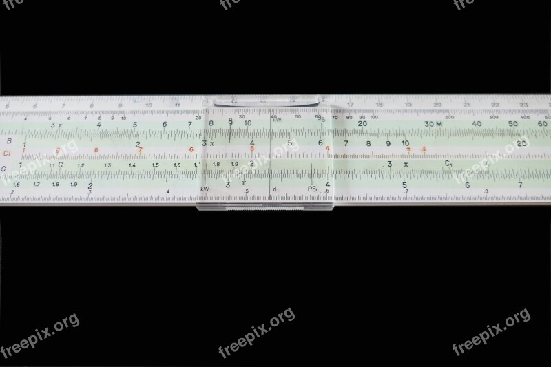 Ruler Slide Rule Calculation Calculations Calculate