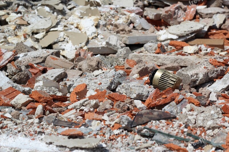 Demolition House Debris Thermostat Building Rubble Free Photos