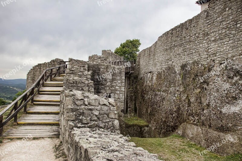 Vysehrad Hungary Castle Ruins Gangplank