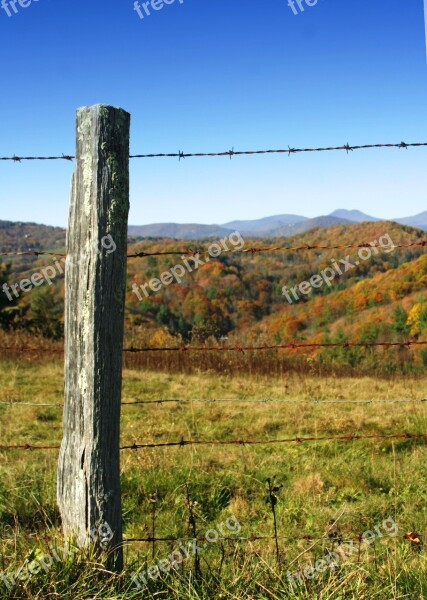 Post Barbed Wire Field Fence Fencepost